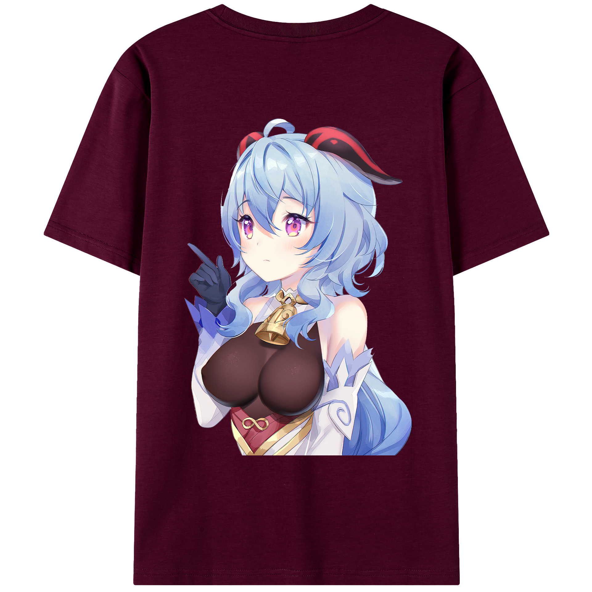 げんし神 甘雨 かんう genshin Ganyu レディース半袖Tシャツ(バックプリント)